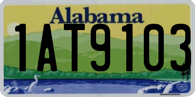 AL license plate 1AT9103