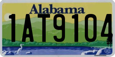 AL license plate 1AT9104