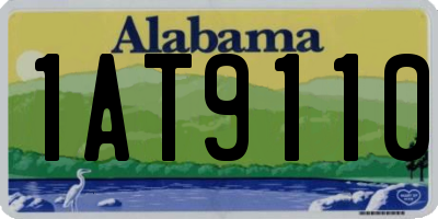 AL license plate 1AT9110