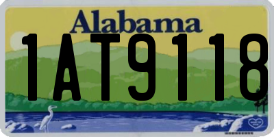 AL license plate 1AT9118