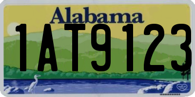 AL license plate 1AT9123