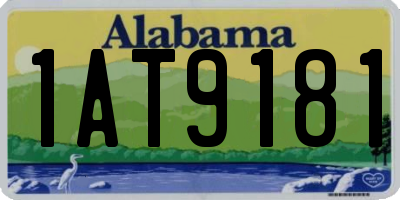AL license plate 1AT9181