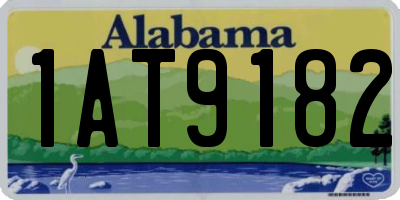 AL license plate 1AT9182