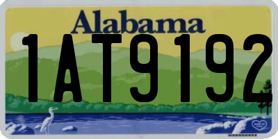 AL license plate 1AT9192