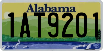 AL license plate 1AT9201