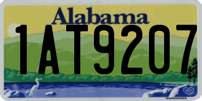 AL license plate 1AT9207