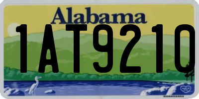 AL license plate 1AT9210