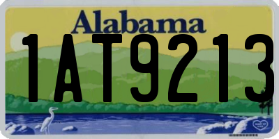 AL license plate 1AT9213