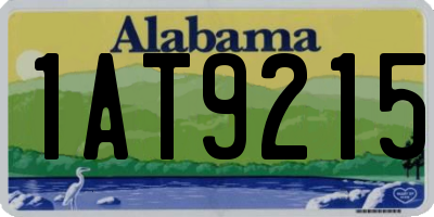 AL license plate 1AT9215