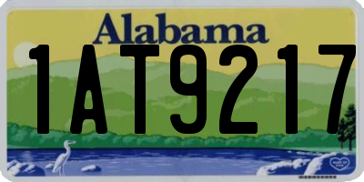 AL license plate 1AT9217