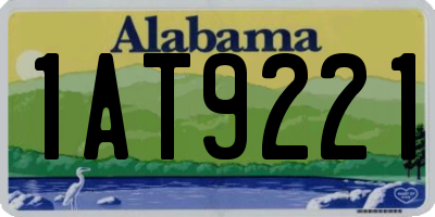 AL license plate 1AT9221