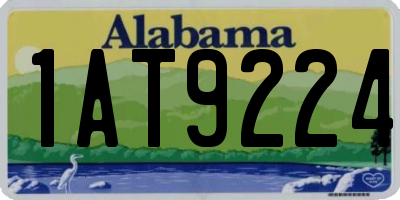 AL license plate 1AT9224