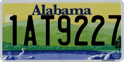 AL license plate 1AT9227