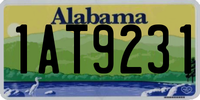 AL license plate 1AT9231