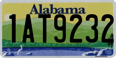 AL license plate 1AT9232