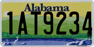 AL license plate 1AT9234