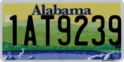 AL license plate 1AT9239