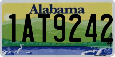 AL license plate 1AT9242