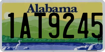 AL license plate 1AT9245