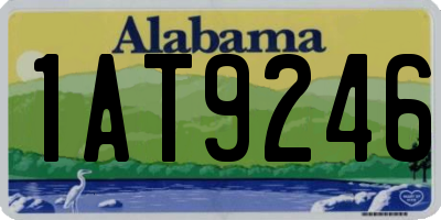 AL license plate 1AT9246