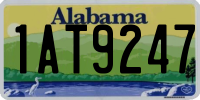 AL license plate 1AT9247
