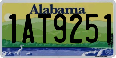 AL license plate 1AT9251