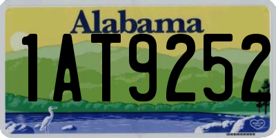 AL license plate 1AT9252