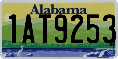 AL license plate 1AT9253