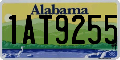 AL license plate 1AT9255