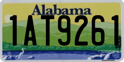 AL license plate 1AT9261
