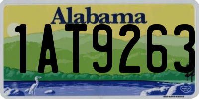 AL license plate 1AT9263