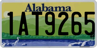AL license plate 1AT9265