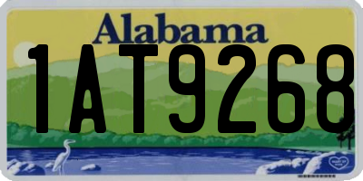 AL license plate 1AT9268