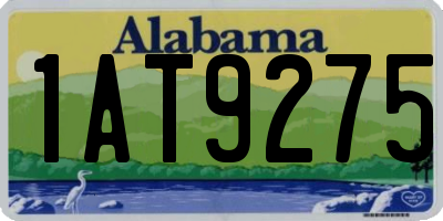 AL license plate 1AT9275