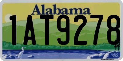 AL license plate 1AT9278