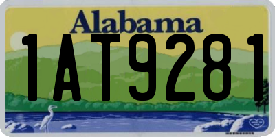 AL license plate 1AT9281