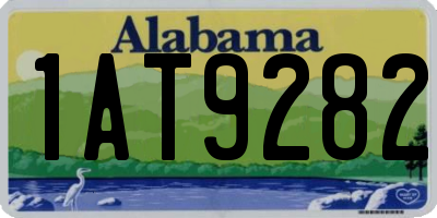AL license plate 1AT9282