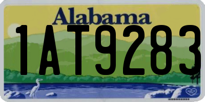 AL license plate 1AT9283