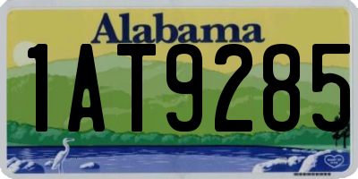 AL license plate 1AT9285