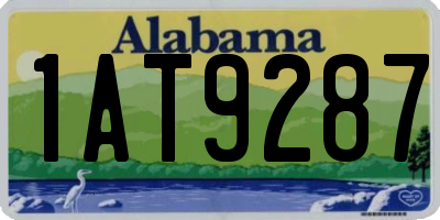 AL license plate 1AT9287