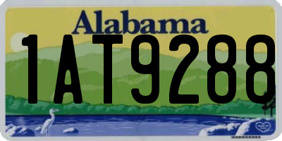 AL license plate 1AT9288