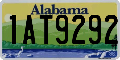 AL license plate 1AT9292