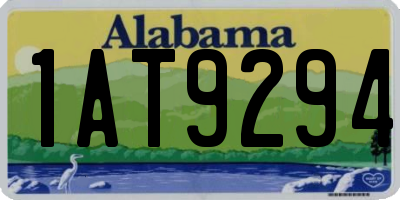 AL license plate 1AT9294