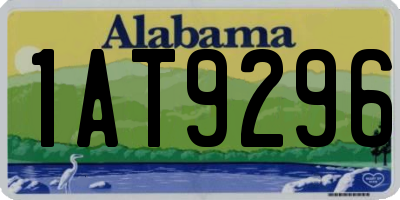 AL license plate 1AT9296