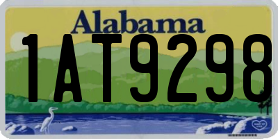 AL license plate 1AT9298