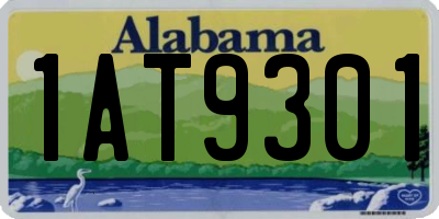 AL license plate 1AT9301