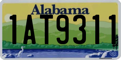 AL license plate 1AT9311