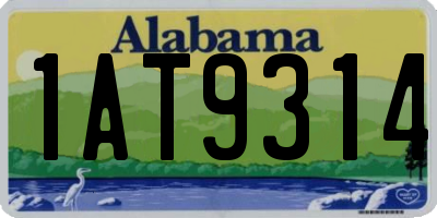 AL license plate 1AT9314
