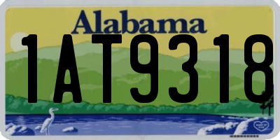 AL license plate 1AT9318