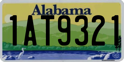 AL license plate 1AT9321